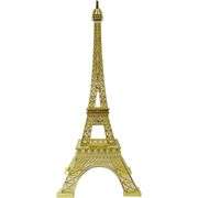 15-Inch Eiffel Tower Statue Gold Alloy Metal