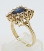 Blue Sapphire & Diamond Cocktail Ring