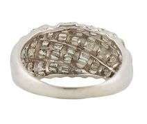 1.50ctw Baguette Diamond Wave Dome Ring in 18K
