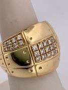 CERTIFIED 'salvini' 18K YELLOW GOLD DIAMOND BAND / RING