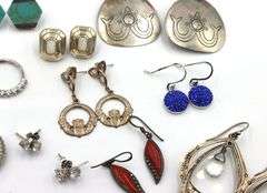 Group lot of Vintage 925 sterling silver earrings
