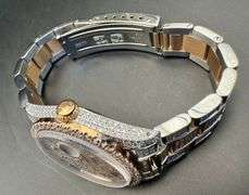 New Custom Iced Out Two-tone Bustdown Rolex Datejust 36mm