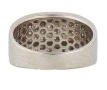 Gents 0.90ctw Pave Diamond Multi Row Band Ring in 14K