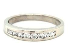 Stunning 950 Platinum Channel Set Diamond Band