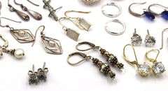 Group lot of Vintage 925 sterling silver earrings