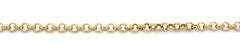 14kt Yellow gold Rolo link anklet