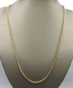 14kt Yellow gold wheat chain necklace