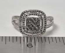 Diamond Ring in Sterling Silver