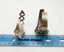 925 Sterling Silver Two Native American Navajo Turquoise Cuff Bracelets