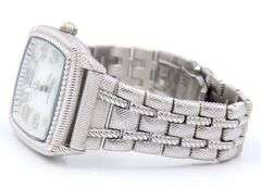 Judith Ripka Square Mother of Pearl Dial Watch