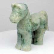 Outstanding 168.15ct mossy Jadite Jade horse carving!