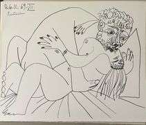 Picasso Au Baiser d'Avignon Lithograph from 1972 Portfolio