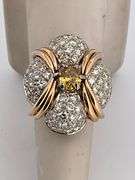 CERTIFIED 18K WHITE AND ROSE GOLD DIAMOND RING