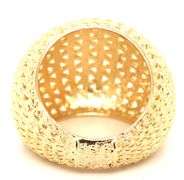 14kt Yellow gold wide woven dome ring