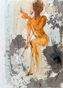 Highly Collectible and Rare Salvador Dali Original Lithograph from the 'Biblia Sacra' Suite