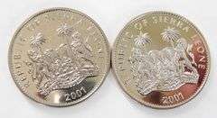 2 Republic of Sierra Leone 1 Dollar Coins