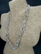 Sterling Silver Paperclip Rolo Link Chain 9mm Solid 925 Italy Necklace 18"