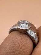 Platinum Round Brilliant Cut Diamond Ring of 1.24ct