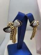 Magnificent 18KT Yellow Gold 5+ CTTW Diamond Necklace and Earring Set