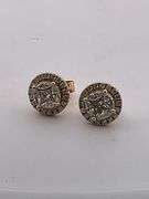 CERTIFIED BRAND NEW 14K YELLOW GOLD DIAMOND STUDS