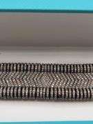 New! +10 ctw all natural diamond  weaved on fabric bracelet