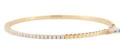 New 1.24ctw Round Diamond Flex Bangle Bracelet in 14K