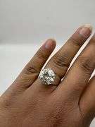 14K White Gold Solitaire 4.75ct Diamond Engagement Ring