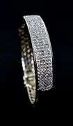 Wonderful 14K White Gold Diamond Bangle