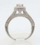 Perfect, Certified Earth Mined Diamond Halo Engagement Ring