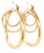 14kt Yellow gold triple hoop earrings