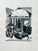 Extremely Collectible Vintage Picasso Woodcut on Paper