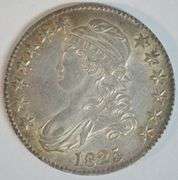 Needle-sharp Uncirculated Detail 1825 Capped Bust Half Dollar