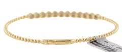 New 1.06ctw Round Diamond Bezel Set Flex Beaded Bangle Bracelet in 14K