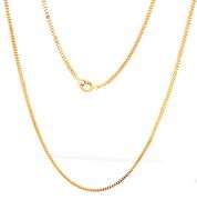 18kt Yellow gold wheat chain necklace