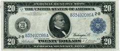 High end 1914 Series Large Size $20 Federal Reserve Note (2-B).
