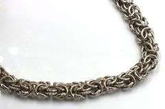 Italian fancy link chain necklace in 925 sterling silver