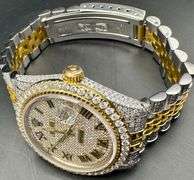 New Custom Iced Out Two-tone Bustdown Rolex Datejust 36mm