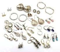 Group lot of Vintage 925 sterling silver earrings