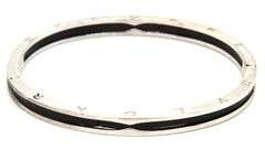 18kt White gold B zero 1 style black ceramic bangle bracelet