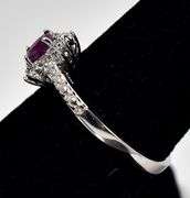 Ruby and Diamond Ring in Sterling Silver