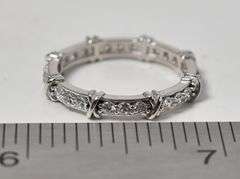 CZ Gemstone Band Ring in Sterling Silver