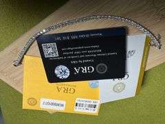 Rhodium Plated 925 Sterling Silver Moissanite Stone 3mm Tennis Bracelet 7 Inch