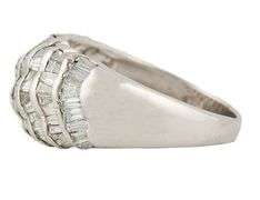 1.50ctw Baguette Diamond Wave Dome Ring in 18K