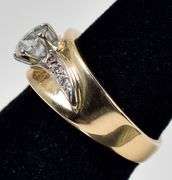 Elegant 14K Yellow Gold Approx. 0.76CTS Diamond Ring