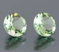 Glittering green 2.97ct 8mm Amethyst pair