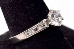 CZ Gemstone Ring in Sterling Silver