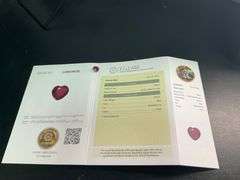 CERTIFIED NATURAL RUBY 2.64 CARAT HEART SHAPE.