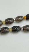 925 sterling Silver Carolyn Pollack Yellow Jasper With Citrine On lay Details With Smokey Quartz Bea