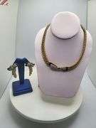 Magnificent 18KT Yellow Gold 5+ CTTW Diamond Necklace and Earring Set