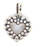 Lagos 2 tone Caviar diamond open heart beaded pendant